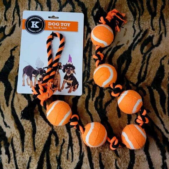 Dog Rope Ball Toy Halloween Theme small balls various colors ea. New! - Picture 1 of 3